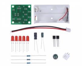 DIY Kit Voice Control Red LED Rhythm Lamp 5pcs LED Lamp Analog Circuit Electronic Soldering Practice Kits for Beginners